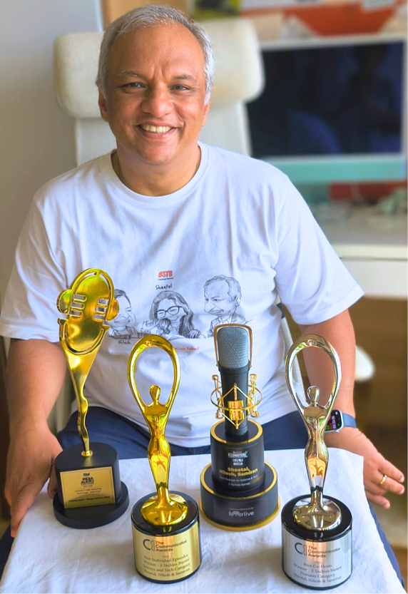 Dr. Samiran Ghosh with podcast awards